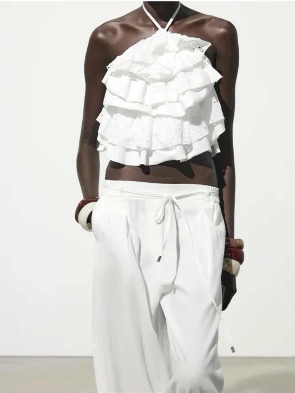 Halter Ruffle Top - Picture 2 of 8